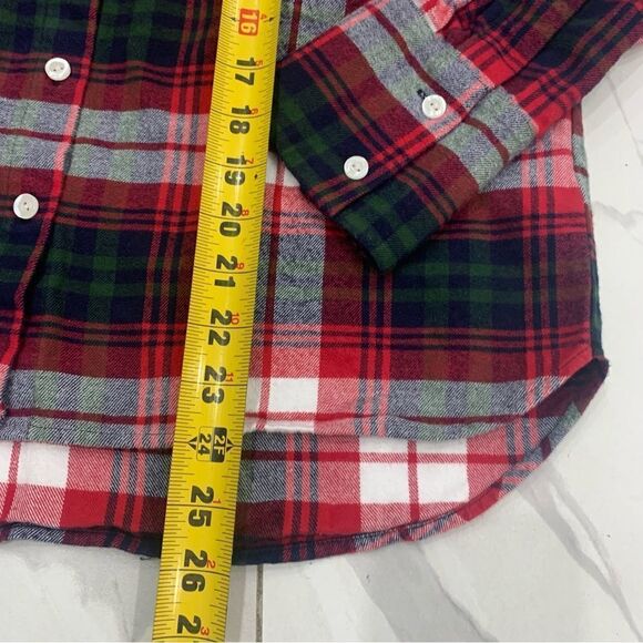 Reformation Women Plaid Flannel Button Up Shirt Size Small Red White Long Sleeve - Picture 7 of 9